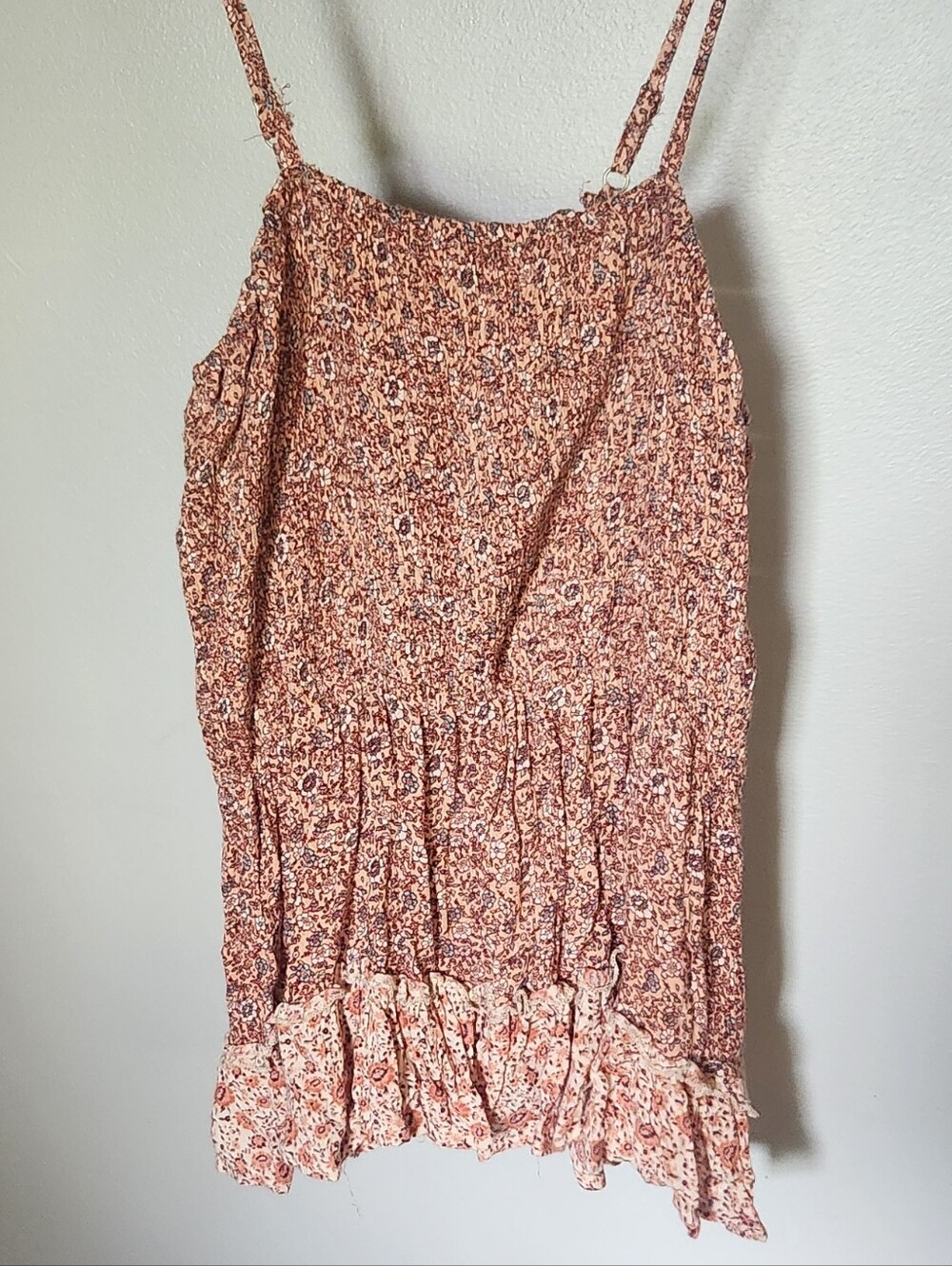 Trendy Country Western Camisole Top in Coral & Cream - Sim & Sam